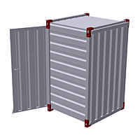 1.26m x 1.375m - wooden floor - one wing - side wall