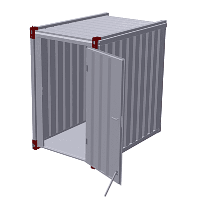 1.375m x 2.2m - steel floor - one wing - side wall