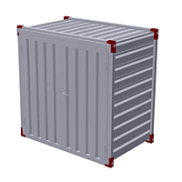 1.375m x 2.2m - steel floor - double wing - front side