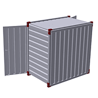 1.375m x 2.2m - steel floor - double wing - front side