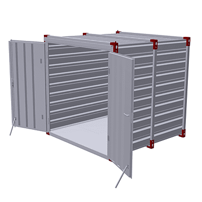 2.25m - hot galvanized steel floor - double wing - front side