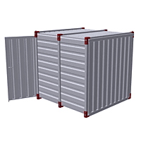 2.25m - hot galvanized steel floor - double wing - front side