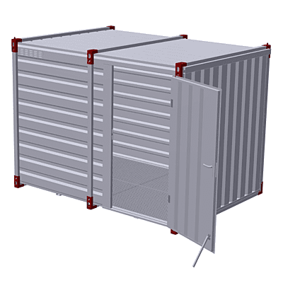 3m - bunded floor - 2 pairs of air grilles - one wing - side wall