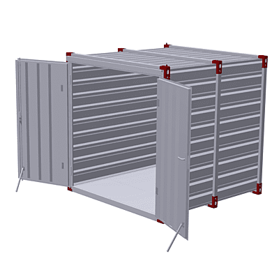 3m - hot galvanized - steel floor - double wing - front side