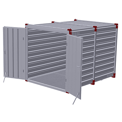 3m - bunded floor - double wing - front side