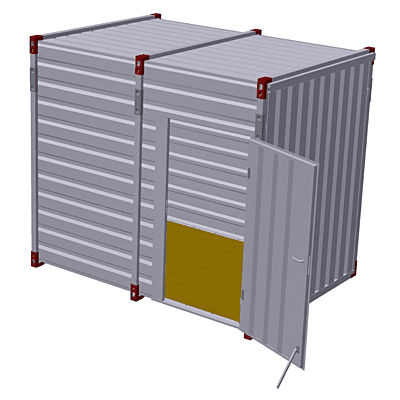 3m - inner height 2.43m - one wing - side wall