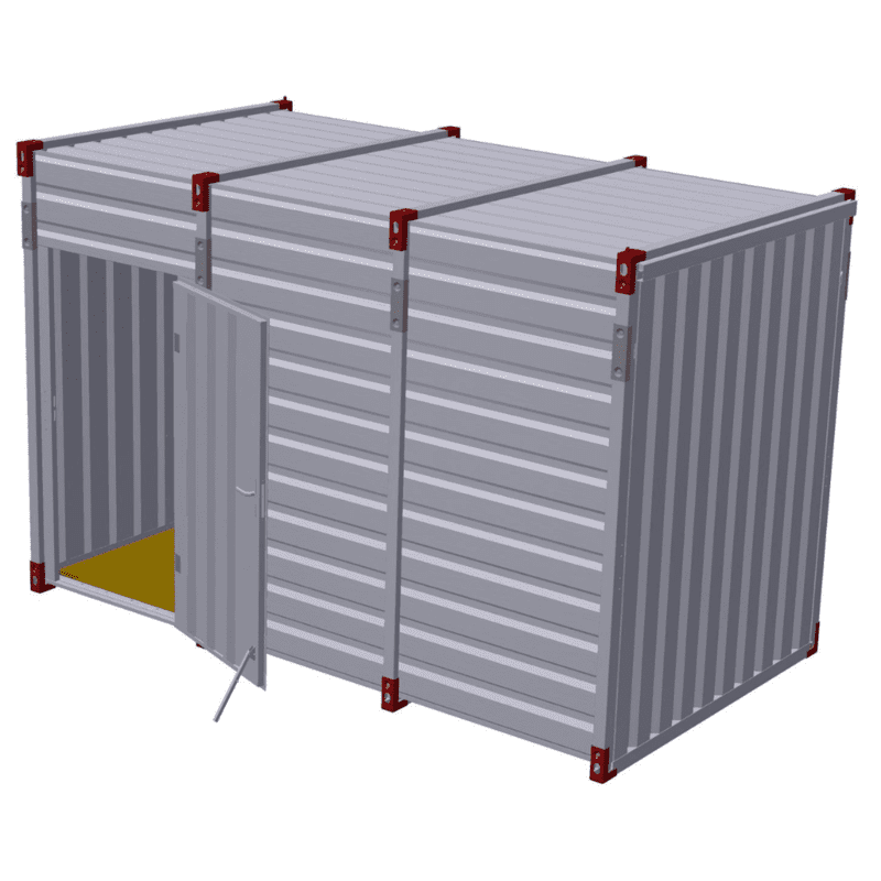 4m - inner height 2.43m - one wing - side wall