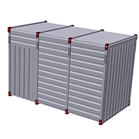 4m - inner height 2.43m - one wing - side wall