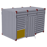 4m - inner height 2.43m - one wing - side wall