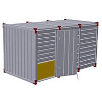 4m - one wing - side wall 4m - one wing - side wall