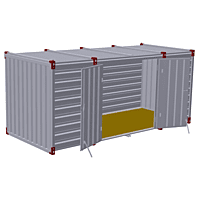 5m - double wing - side wall 5m - double wing - side wall