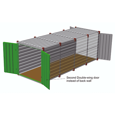 Second double-wing door instead of back wall